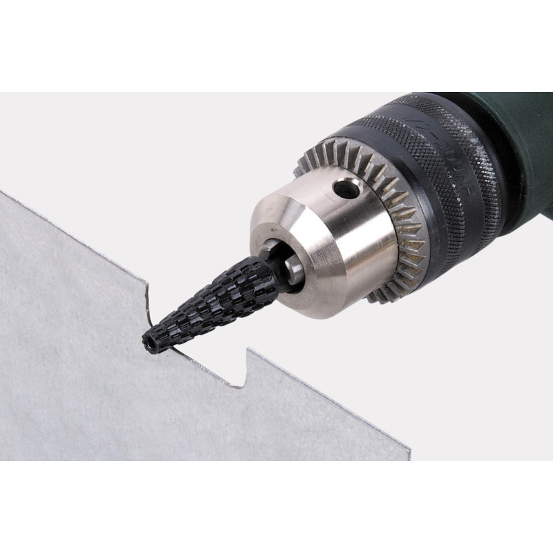 Râpe conique tôle Ø 5-12mm – Profilage précis | WOLFCRAFT

