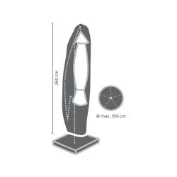 Housse Parasol Déporté Ø 3,5m – Protection Durable | PEREL