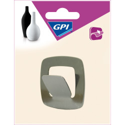 Crochet Adhésif Métal Carré Anthracite – Fixation Forte | GPI