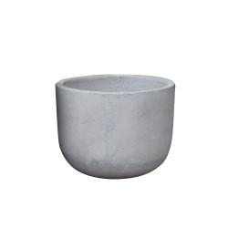 Pot de fleurs gris ciment Ø 29x22 cm – Élégance & Durabilité | POTTERIE