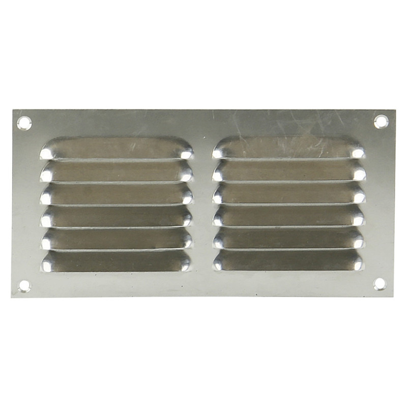 Grille de ventilation estampée grise 200 x 100 mm RENSON