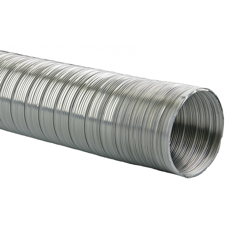 Tuyau flexible 3 m Tuyau en aluminium Tuyau de ventilation Tuyau flexible en aluminium DN 120 mm / 12 cm / 4-3/4 pouces 