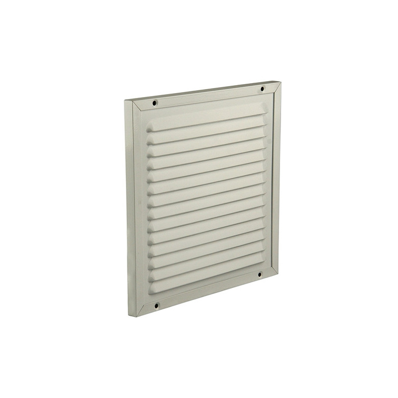 Grille estampée avec cadre et moustiquaire blanche 200 x 200 mm RENSON