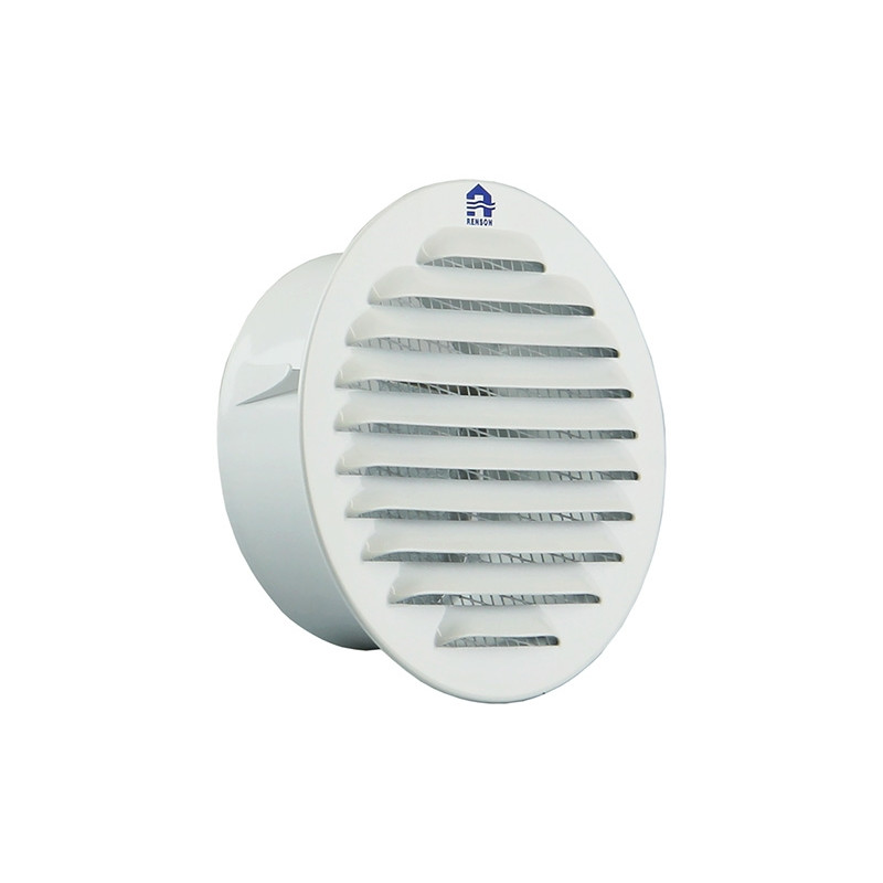 Grille ronde avec moustiquaire blanche Ø 100 mm RENSON