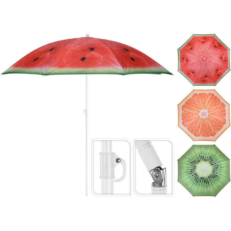 Parasol de plage inclinable Ø 176 cm