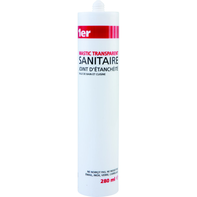 Silicone Sanitaire Transparent 0,28L – Étanchéité Parfaite | 1ER