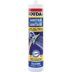 Silicone Sanitaire Express 300ml – Séchage Rapide | SOUDAL