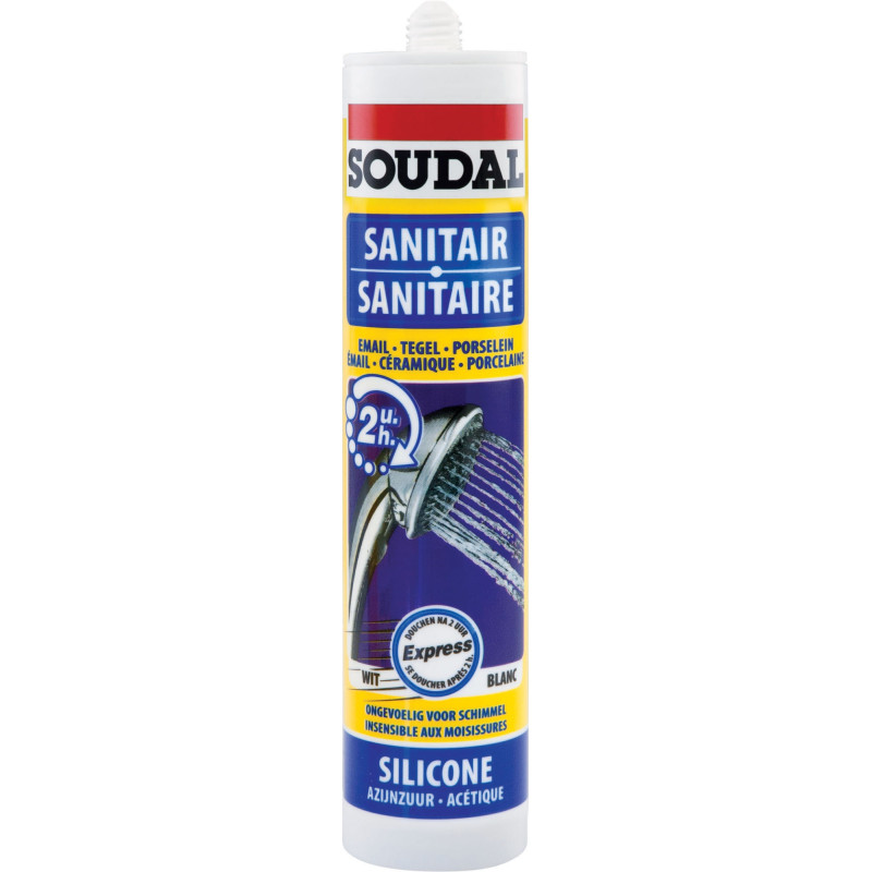 Silicone pour sanitaire express 300 ml SOUDAL