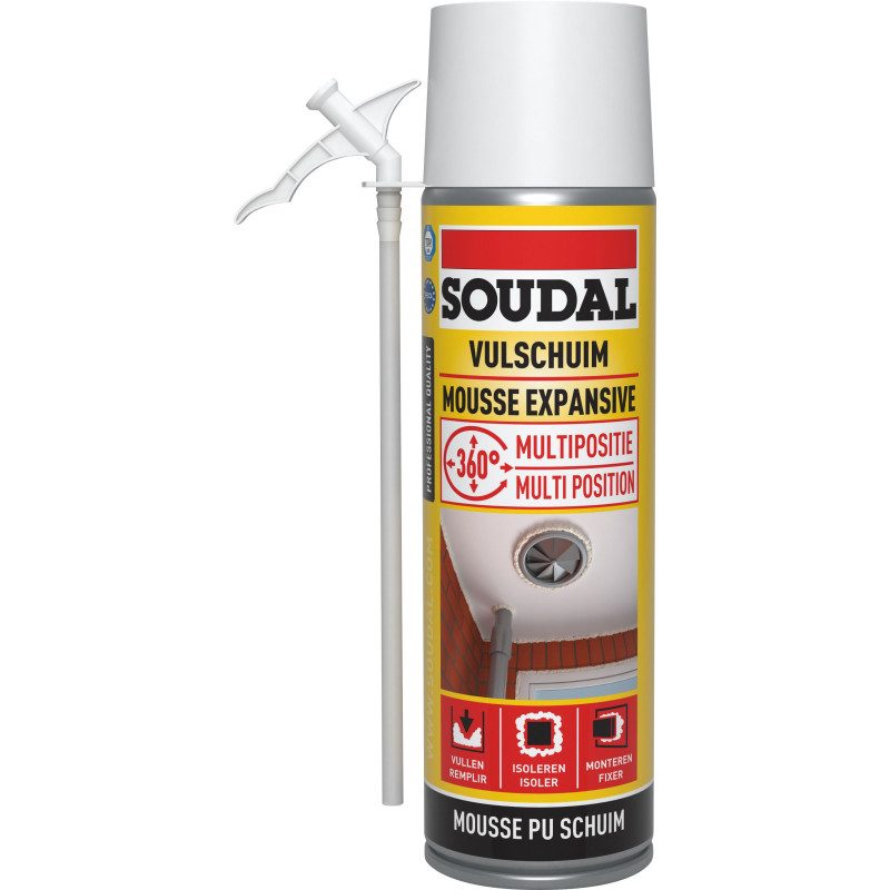 Mousse PU multi-positions 500 ml SOUDAL