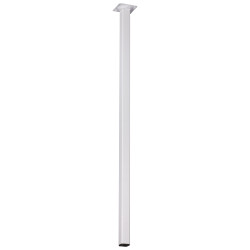 Pied de meuble carré blanc 2,5 x 2,5 x 75 cm