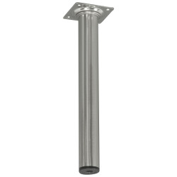 Pied de meuble rond aluminium Ø 3 x 25 cm