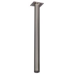 Pied de meuble rond aspect inox Ø 3 x 40 cm