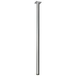 Pied de meuble rond aluminium Ø 3 x 75 cm