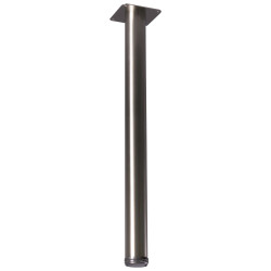 Pied de meuble Fortuna aspect inox Ø 6 x 72 cm 4 pièces