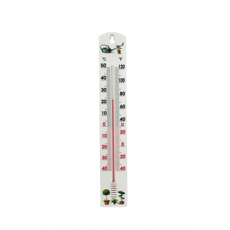 Thermomètre extérieur en plastique Arabesque 41 cm.
