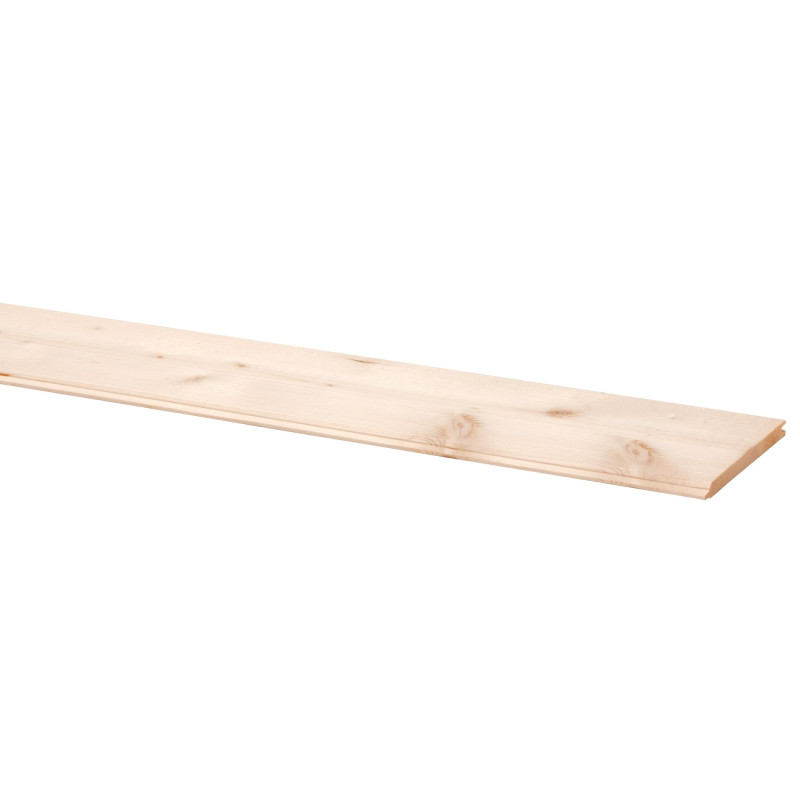 Lambris en bois de sapin blanc 210 x 8,8 x 0,75 cm 5 pièces CANDO