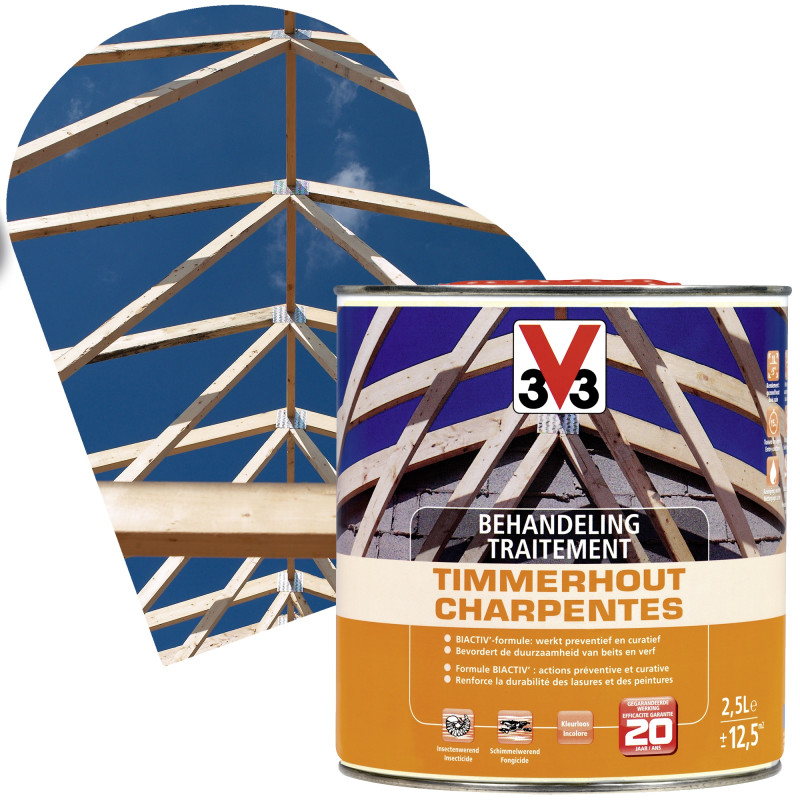 Traitement pour charpente incolore 2,5 L V33