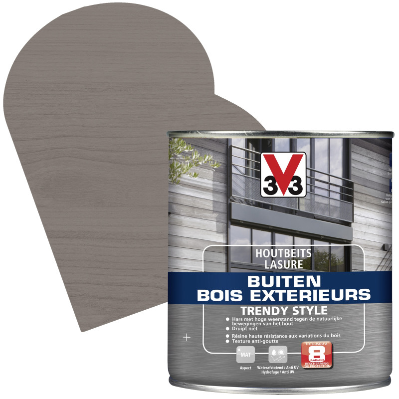 Lasure pour bois extérieur Trendy Style cèdre argenté 0,75 L V33