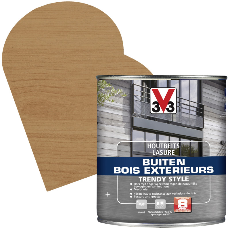 Lasure pour bois extérieur Trendy Style cèdre vieilli 0,75 L V33