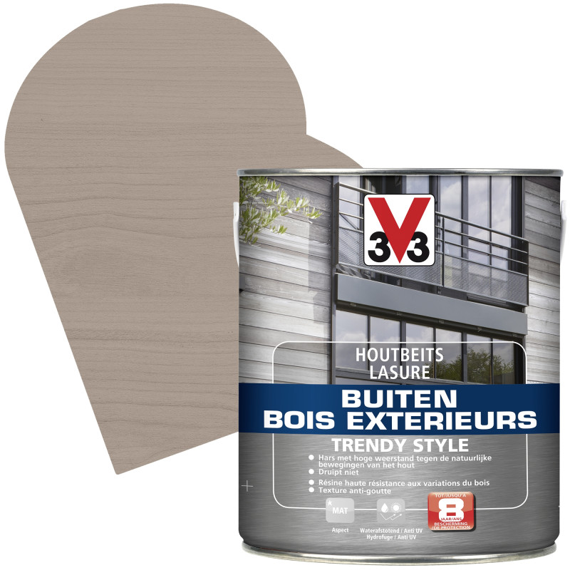 Lasure pour bois extérieur Trendy Style cèdre argenté 2,5 L V33