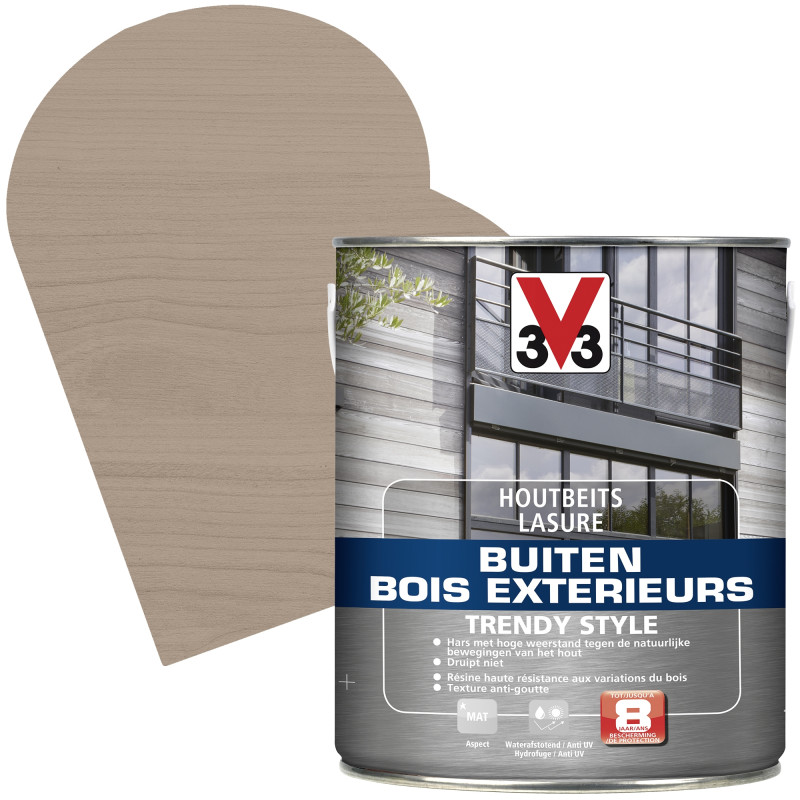 Lasure pour bois extérieur Trendy Style chêne cendré 2,5 L V33