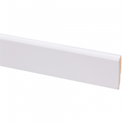 Plinthe de parquet revêtue blanche 240 x 6,8 x 1,2 cm CANDO