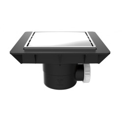 Bonde de douche à carreler Quafratto SANINSTAL clapet fermé | SANINSTAL