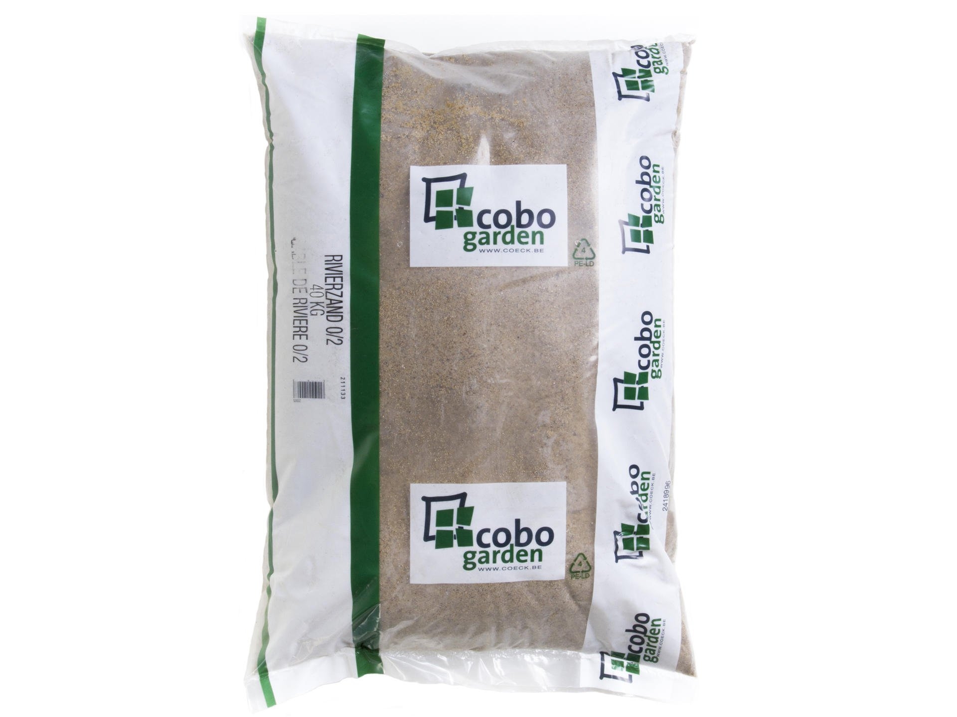 Palette 40 sacs Sable de rivière pour maçonnerie 0 à 2 mm 40 kg COBO GARDEN  (livraison à domicile)