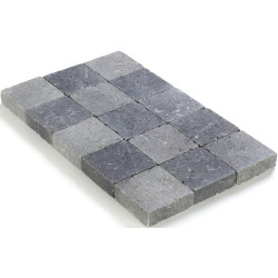 Palette 525 Pavés gris et noirs tambourinés 15 x 15 x 5 cm COBO GARDEN (livraison à domicile)