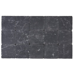 Palette 105 Pavés noirs tambourinés 15 x 15 x 5 cm (livraison à domicile)