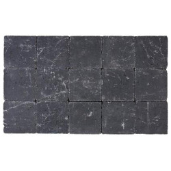 Palette 630 Pavés noirs tambourinés Cylindre 15 x 15 x 4 cm (livraison à domicile)