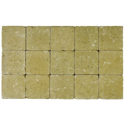 Palette 630 Pavés tambourinés Sable Jaune Cylindre 15 x 15 x 4 cm (livraison à domicile)