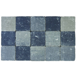 Palette 630 Pavés gris et noirs tambourinés Cylindre 15 x 15 x 4 cm (livraison à domicile)