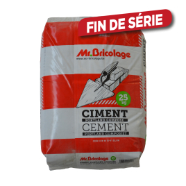Palette 56 sacs Ciment multi-usages à durcissement rapide CEMII/B-M résistance 32,5 25 kg MR. BRICOLAGE