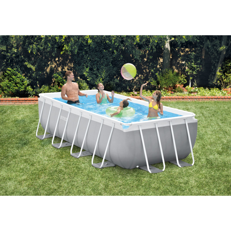 Piscine tubulaire rectangulaire avec épurateur à cartouche 400 x 200 x 100 cm INTEX