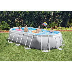 Piscine Frame avec épurateur à cartouche ovale 503 x 274 x 122 cm INTEX Piscine Frame avec épurateur à cartouche ovale 503 x 274 x 122 cm INTEX