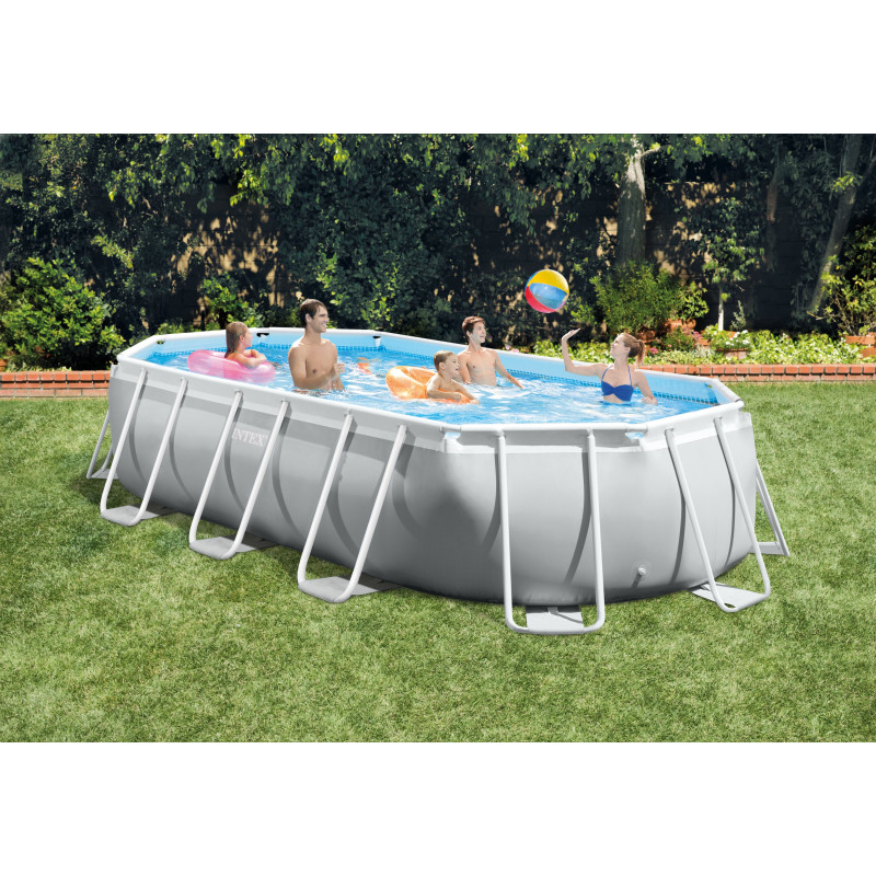 Piscine Frame avec épurateur à cartouche ovale 503 x 274 x 122 cm INTEX Piscine Frame avec épurateur à cartouche ovale 503 x 274 x 122 cm INTEX