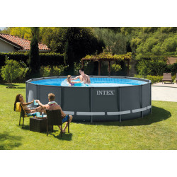 Piscine Ultra Frame avec filtre à sable Ø 488 x 122 cm INTEX Piscine Ultra Frame avec filtre à sable Ø 488 x 122 cm INTEX