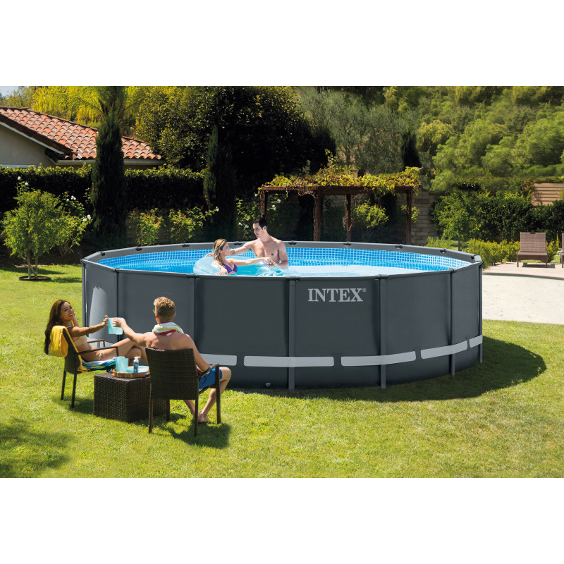 Piscine Ultra Frame avec filtre à sable Ø 488 x 122 cm INTEX Piscine Ultra Frame avec filtre à sable Ø 488 x 122 cm INTEX