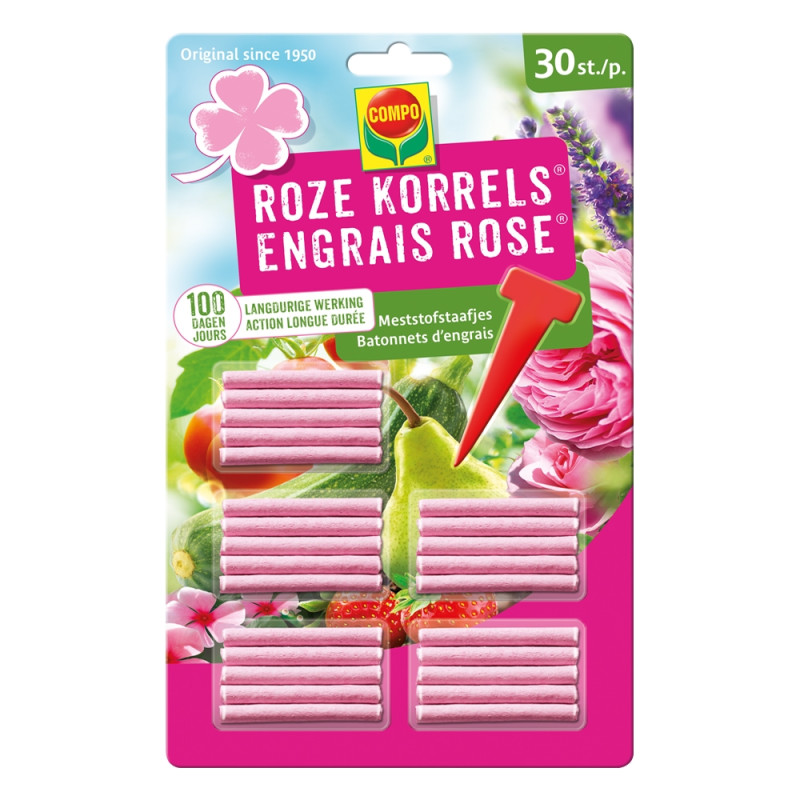 Set de bâtonnet d'engrais rose 30 pièces COMPO