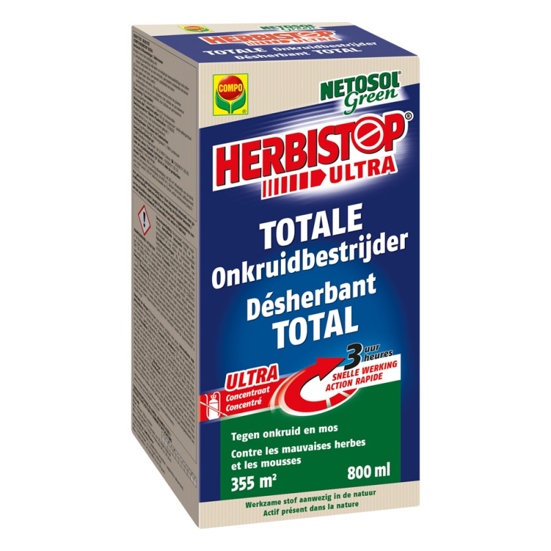 Désherbant total Herbistop Ultra pour toutes les surfaces 800 ml COMPO