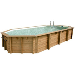 Piscine Azura UBBINK 4x7.5m Liner Bleu Parois Bois | UBBINK
