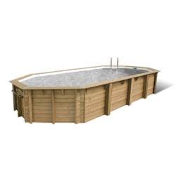 Piscine Azura 4x7.5m UBBINK Liner Beige Bois | UBBINK
