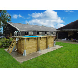 Piscine UrbanPool UBBINK 2,5x4,5m Liner Bleu Bois | UBBINK Piscine UrbanPool UBBINK 2,5x4,5m Liner Bleu Bois | UBBINK