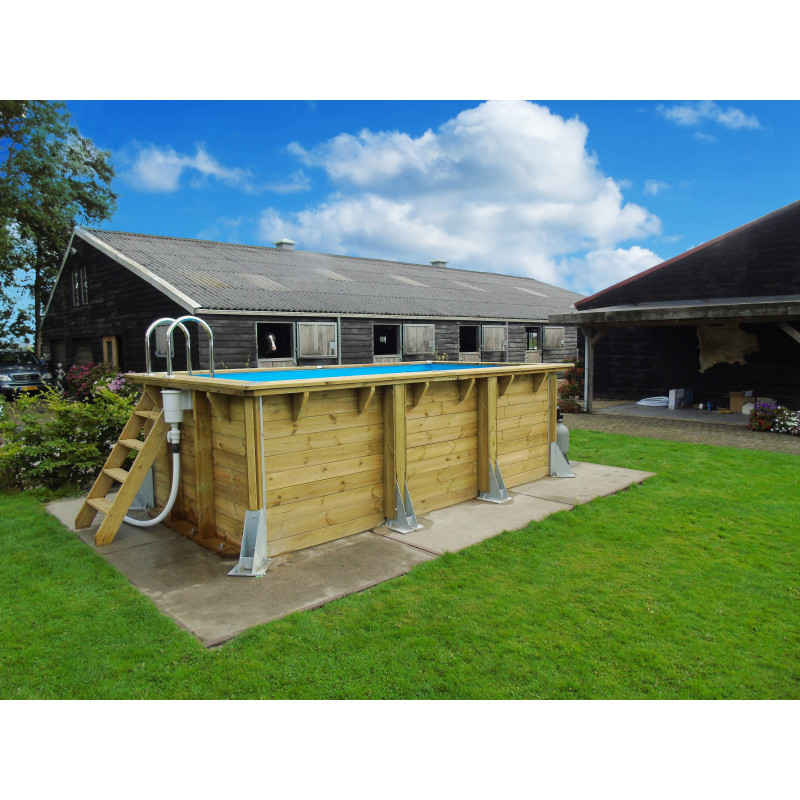 Piscine UrbanPool UBBINK 2,5x4,5m Liner Bleu Bois | UBBINK Piscine UrbanPool UBBINK 2,5x4,5m Liner Bleu Bois | UBBINK