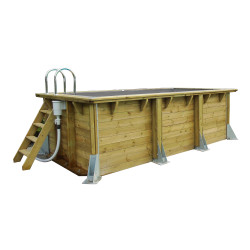 Piscine UrbanPool grise 2,5 x 4,5 m UBBINK - parois en bois | UBBINK
