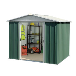 Abri de jardin métal vert 2,42 x 2,17 x 1,93 m | YARDMASTER Abri de jardin métal vert 2,42 x 2,17 x 1,93 m | YARDMASTER