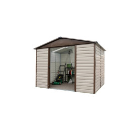 Abri de jardin métal beige 2,43x1,97x2,15m | YARDMASTER Abri de jardin métal beige 2,43x1,97x2,15m | YARDMASTER
