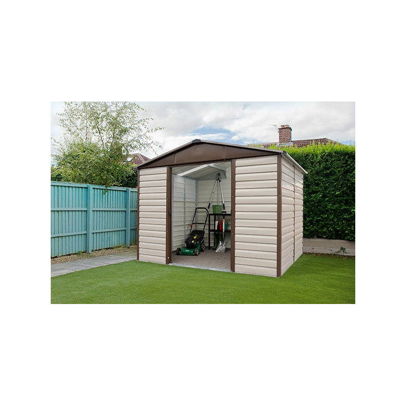 Abri de jardin métal beige 3,03x2,37x2,24m | YARDMASTER