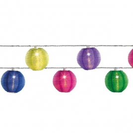 Guirlande de sphères colorées LED 9,5 m